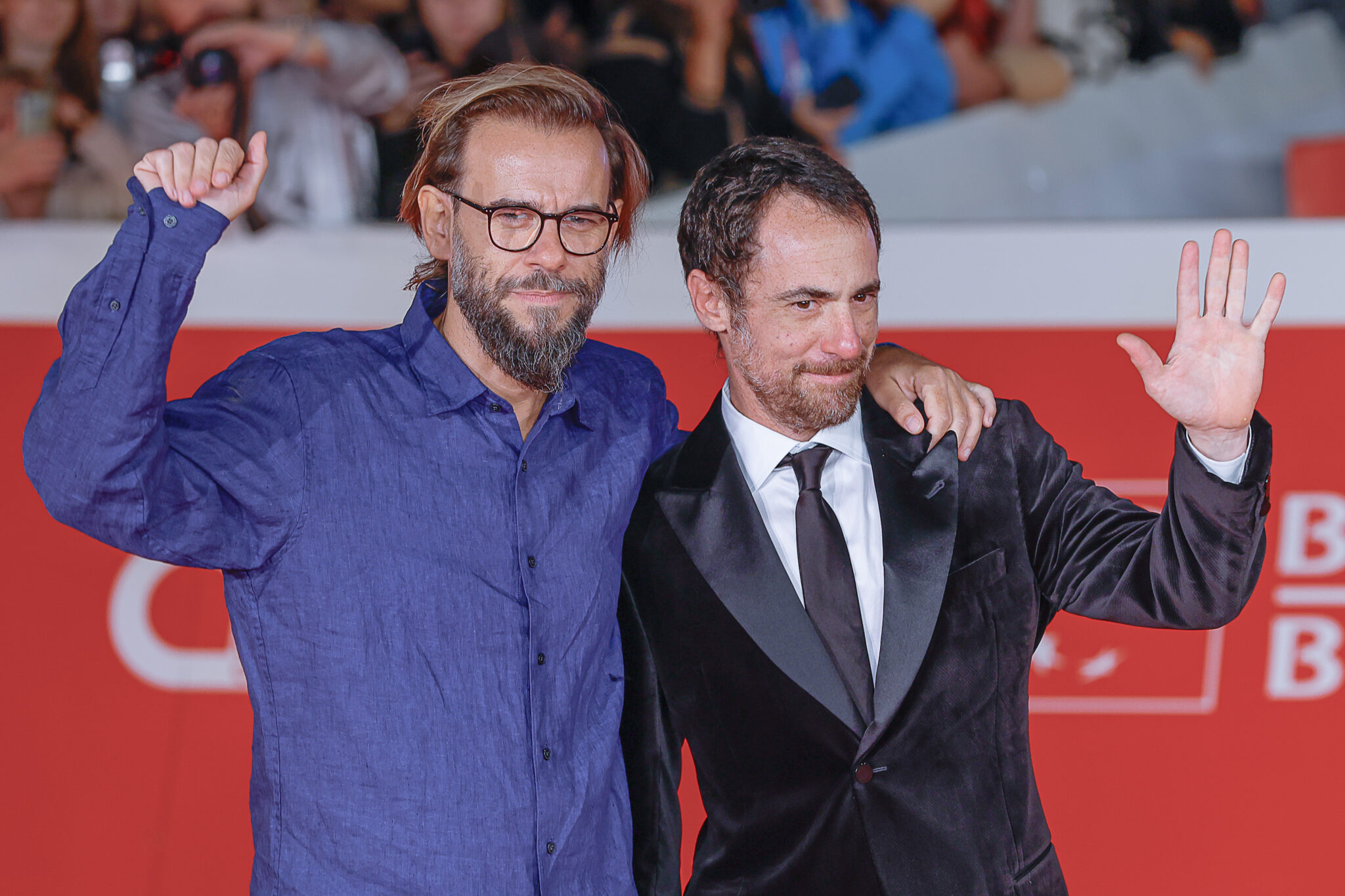 Elio Germano ed il regista Andrea Segre sul red carpet di Berlinguer la grande ambizione